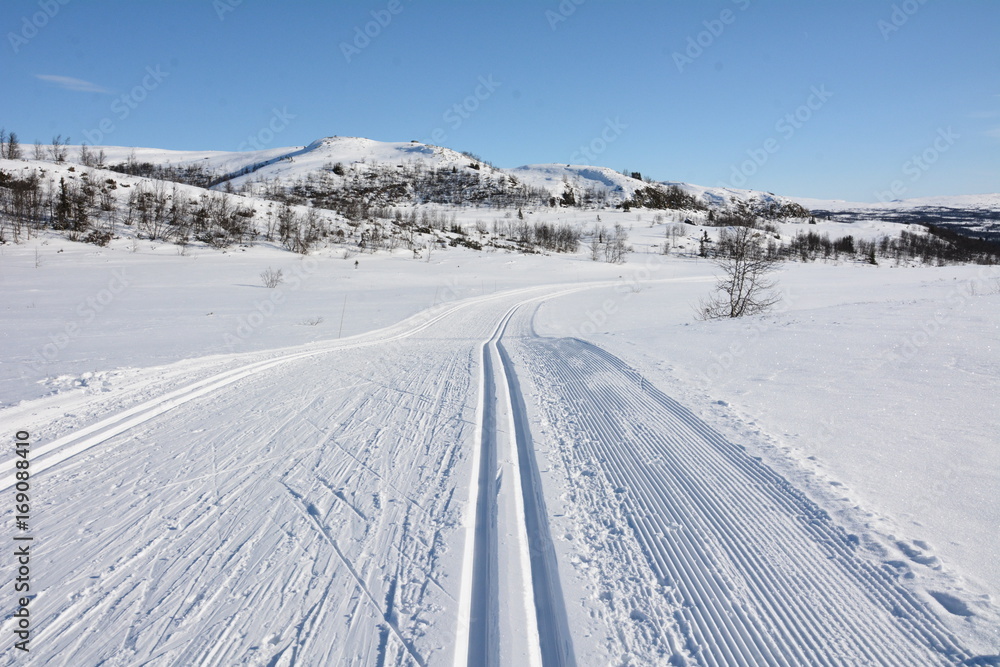 Ski slops cross country skiing