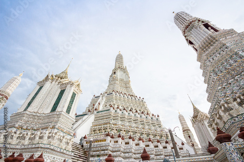 Wat Arun temple in Bangkok , Thailand 2017 / The famous temple in Bangkok ,Thailand. Renovated in 2017.   © fermatastock