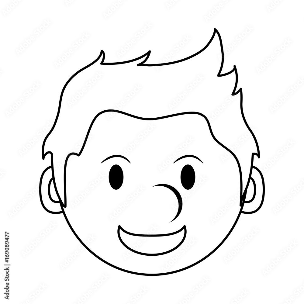 head of happy smiling man icon image vector illustration design head of happy smiling man icon image vector illustration design