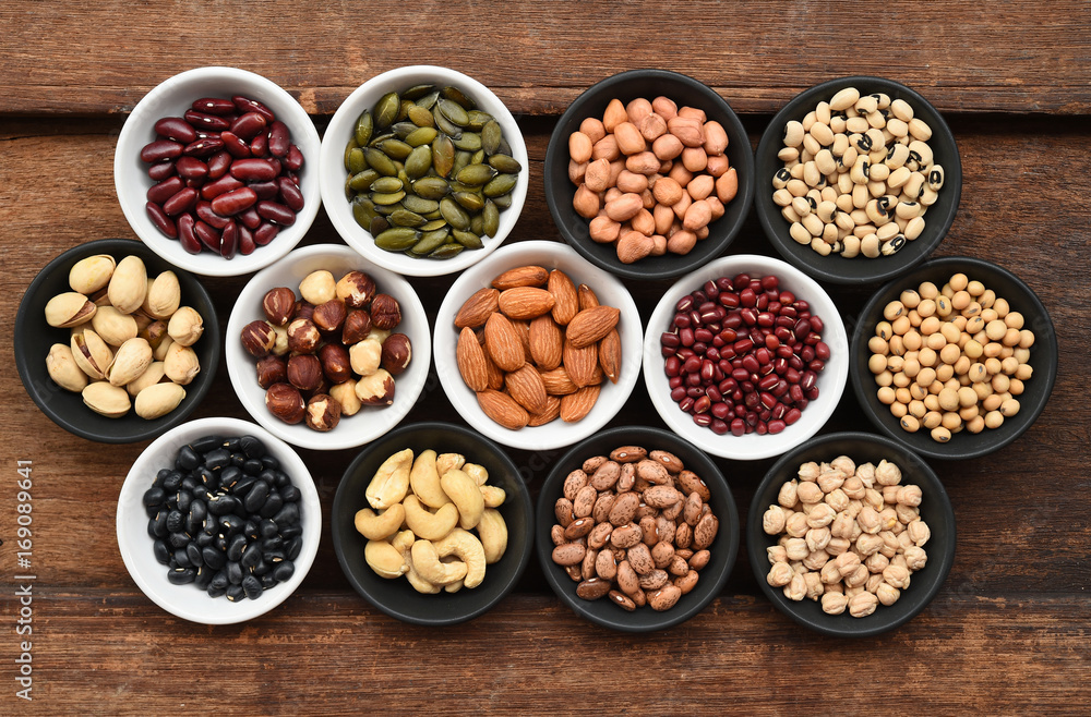 collection of different legumes for background collection of different legumes for background