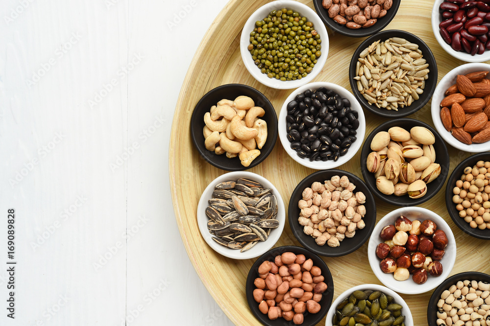 collection of different legumes for background collection of different legumes for background