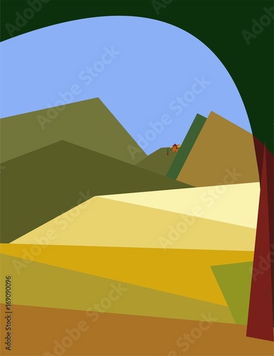 abstract colorful background   fancy landscape