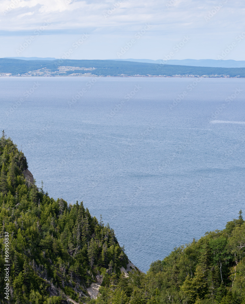 Mountains and coastline in eastern Gaspe in Quebec. Mountains and coastline in eastern Gaspe in Quebec.