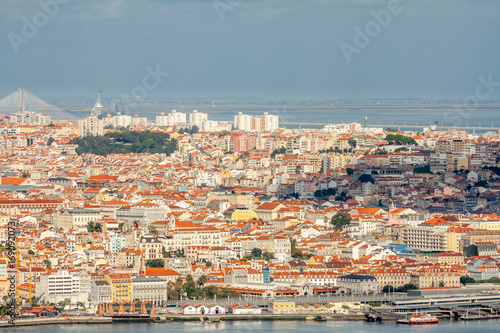 Fototapeta Naklejka Na Ścianę i Meble -  View of the City of Lisbon from the South Bound, Portugal