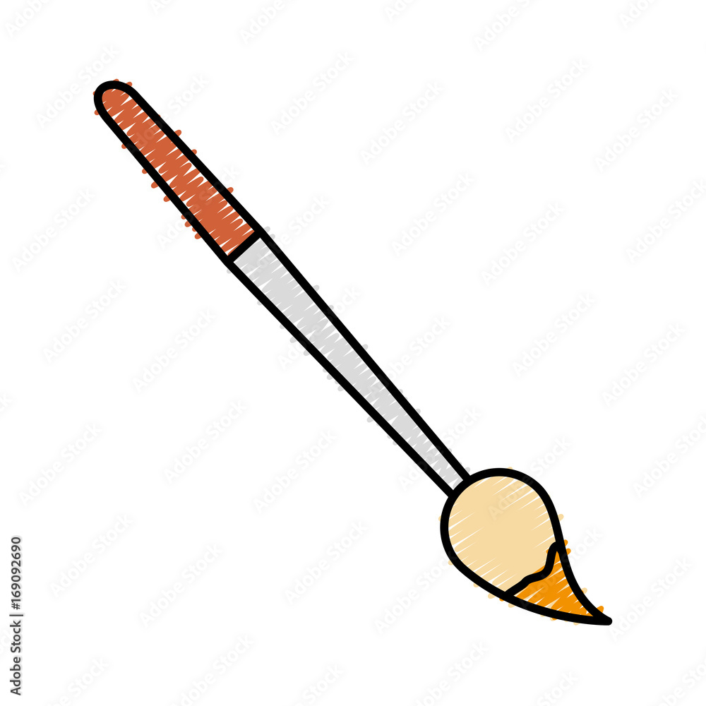 paint brush school supply vector illustration design paint brush school supply vector illustration design