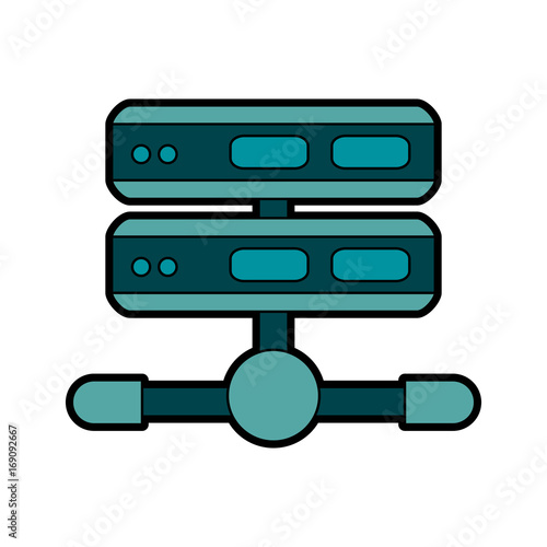 servers web hosting related icons icon image vector illustration design