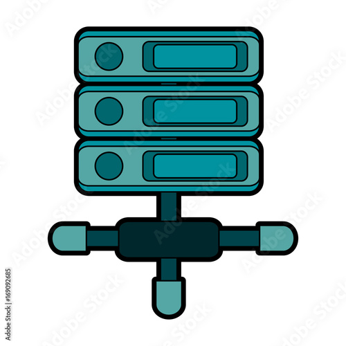 servers web hosting related icons icon image vector illustration design