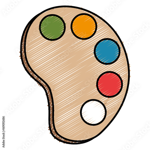 paint pallette isolated icon vector illustration design