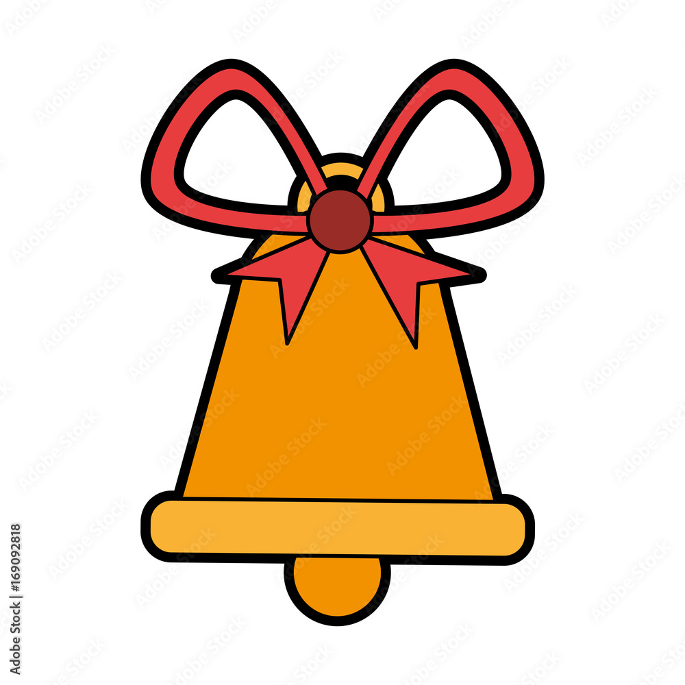 bell with ribbon bow icon image vector illustration design bell with ribbon bow icon image vector illustration design
