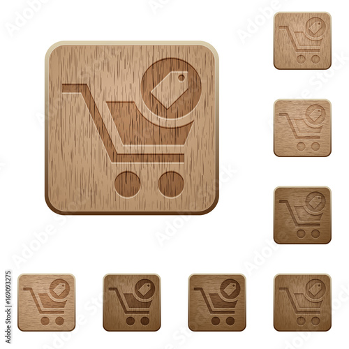 Product purchase features wooden buttons