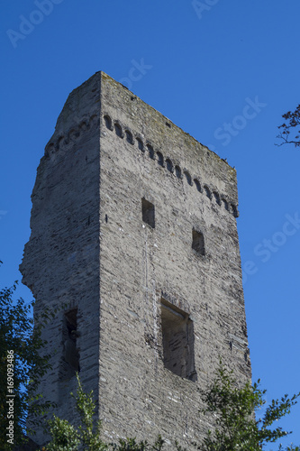 фотографія ancient castle keep with face resemblance