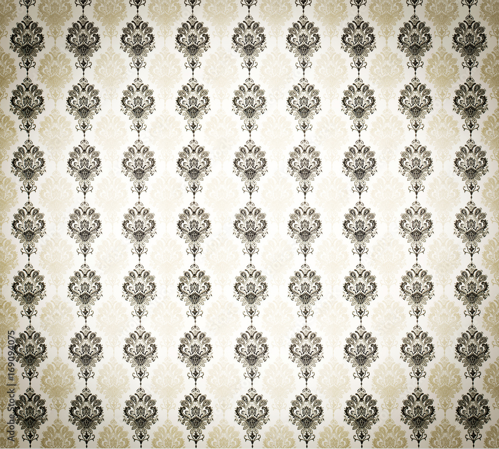 cool retro floral wallpaper in tan and brown design cool retro floral wallpaper in tan and brown design