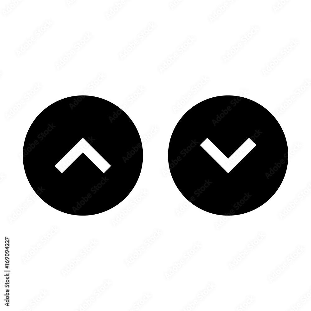 up down sign button isolated vector up down sign button isolated vector