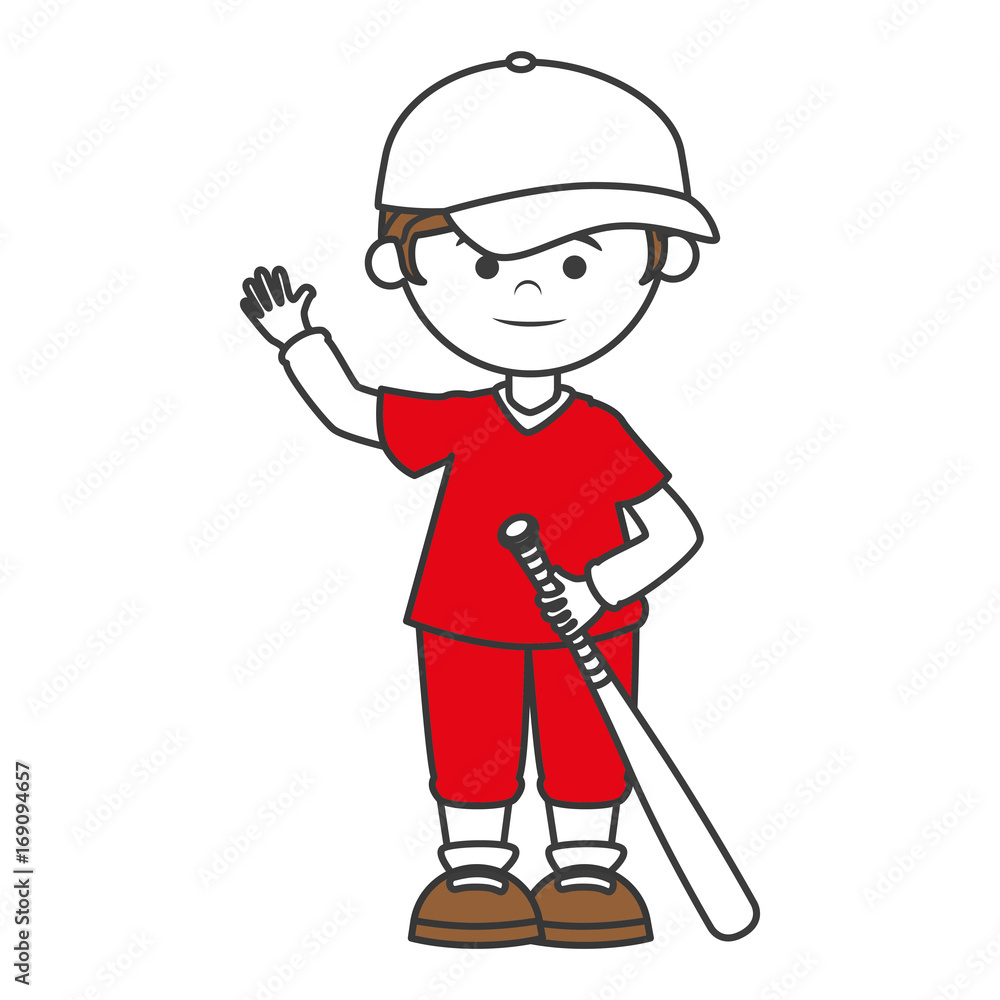 baseball player with bat avatar character vector illustration design baseball player with bat avatar character vector illustration design