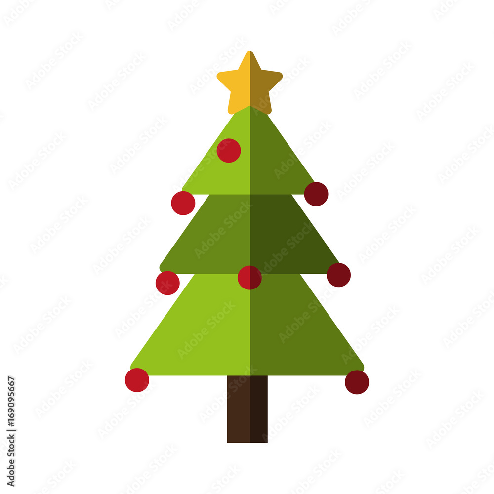 decorated tree christmas related icon image vector illustration design decorated tree christmas related icon image vector illustration design