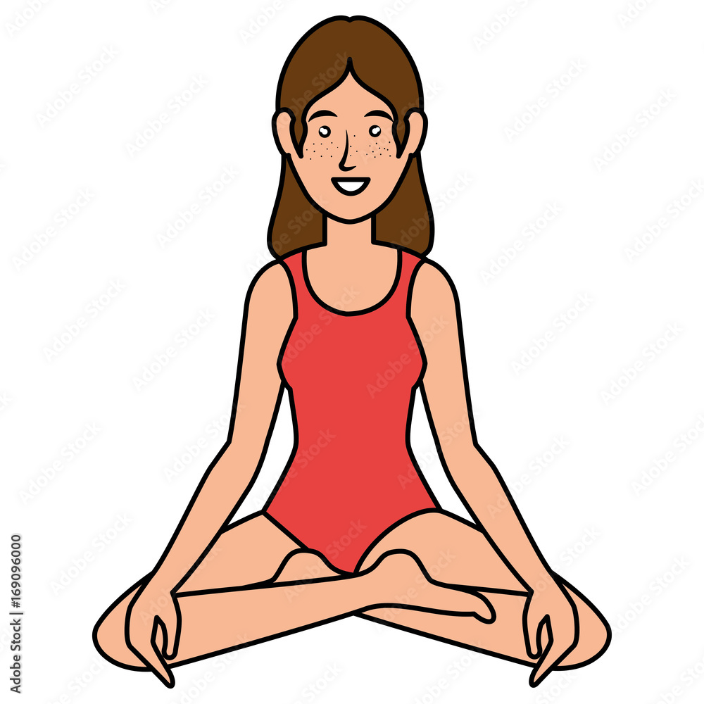 Woman in lotus position vector illustration design Woman in lotus position vector illustration design