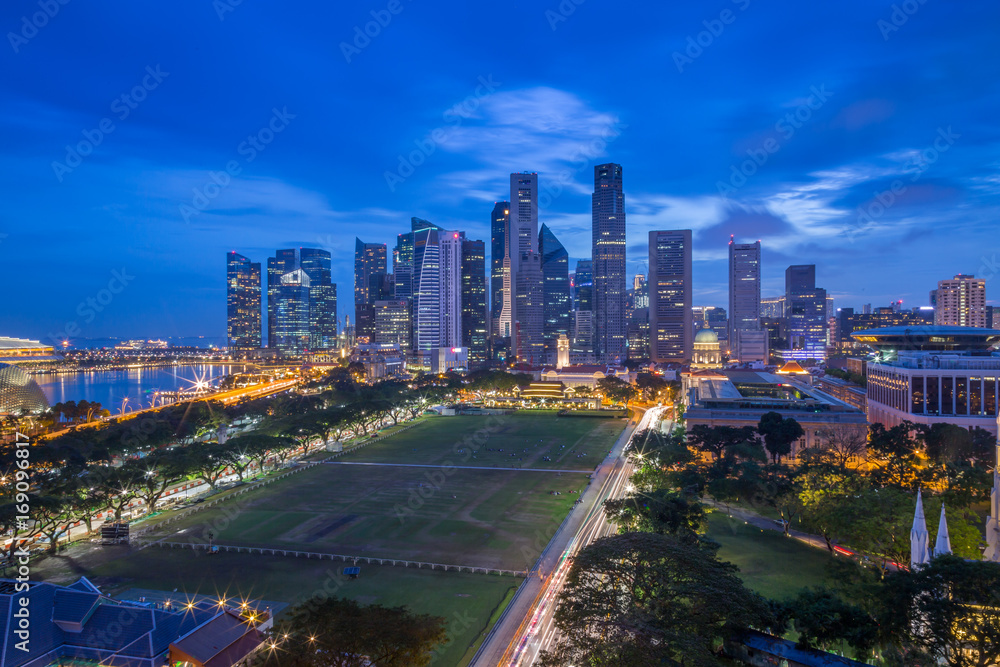 Singapore long exposures of the Skyline at night