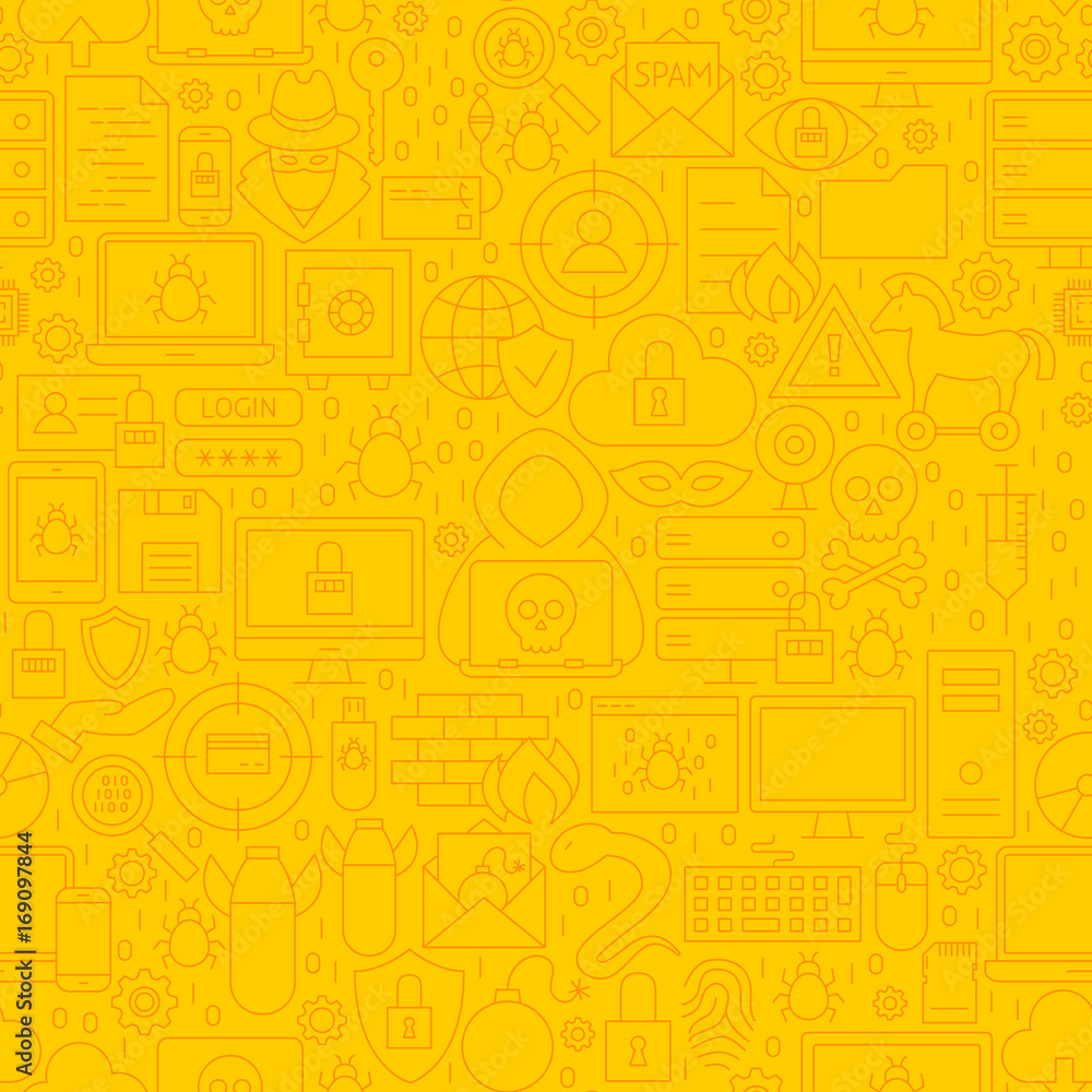 Cyber Security Yellow Line Pattern Cyber Security Yellow Line Pattern