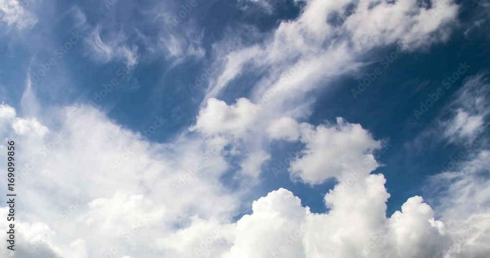 4k Time-lapse photography daytime sky with fluffy clouds video loop 4k Time-lapse photography daytime sky with fluffy clouds video loop