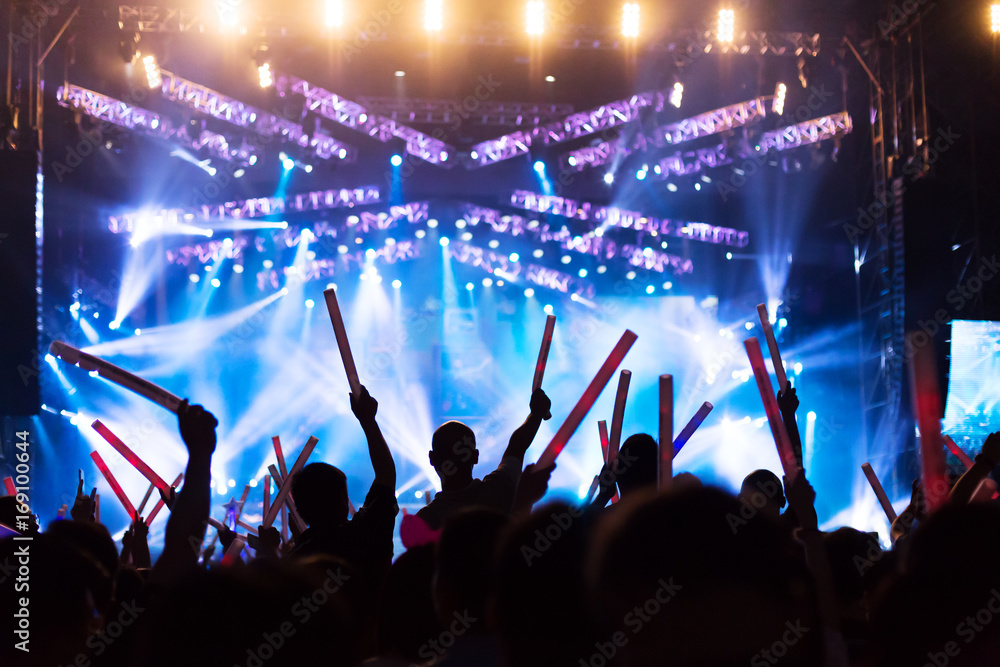 Obraz premium crowded people in living concert event