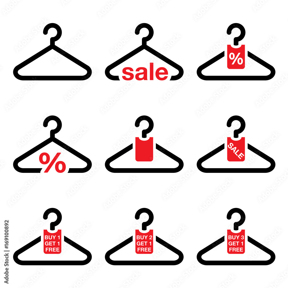 Hanger, sale, buy 1 get 1 free buttons set Hanger, sale, buy 1 get 1 free buttons set