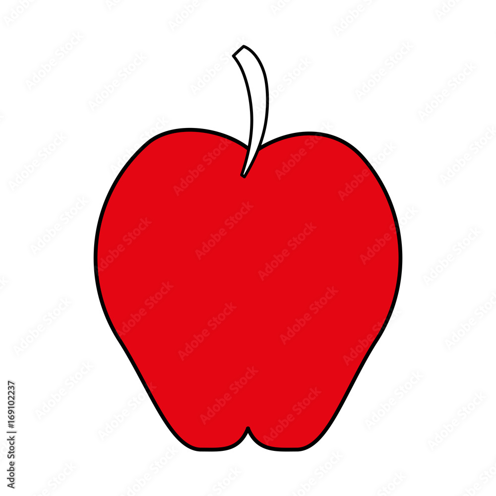 Fototapeta premium Apple fruit sweet design graphic icon vector illustration silhouette
