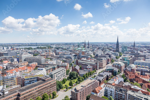 Panorama d'Hambourg depuis l'église Saint-Michel © Pierre Violet