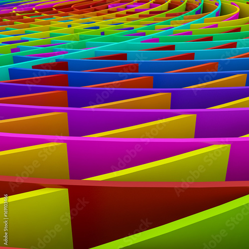 abstract colorful rainbow perspective background 3d