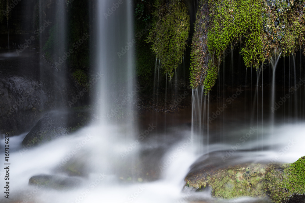 Obraz premium Toberia Waterfalls at Entzia mountain range, Basque Country, Spain