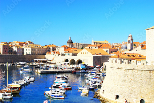 Dubrovnik, city walls and old port