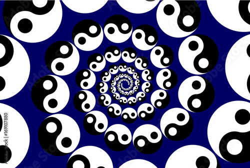Yin and yang vector pattern, Yin and yang vector background