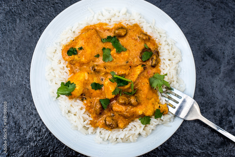 Fruity Mild Chicken Curry With Boiled Rice Fruity Mild Chicken Curry With Boiled Rice