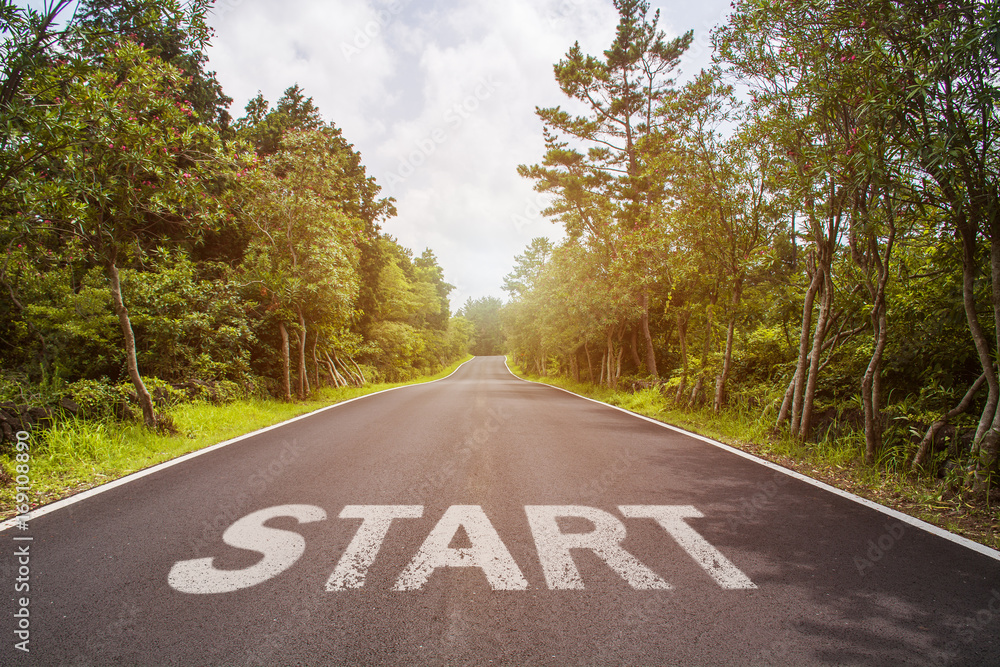 Start sign over asphalt road Stock Photo Adobe Stock Start sign over asphalt road Stock Photo Adobe Stock