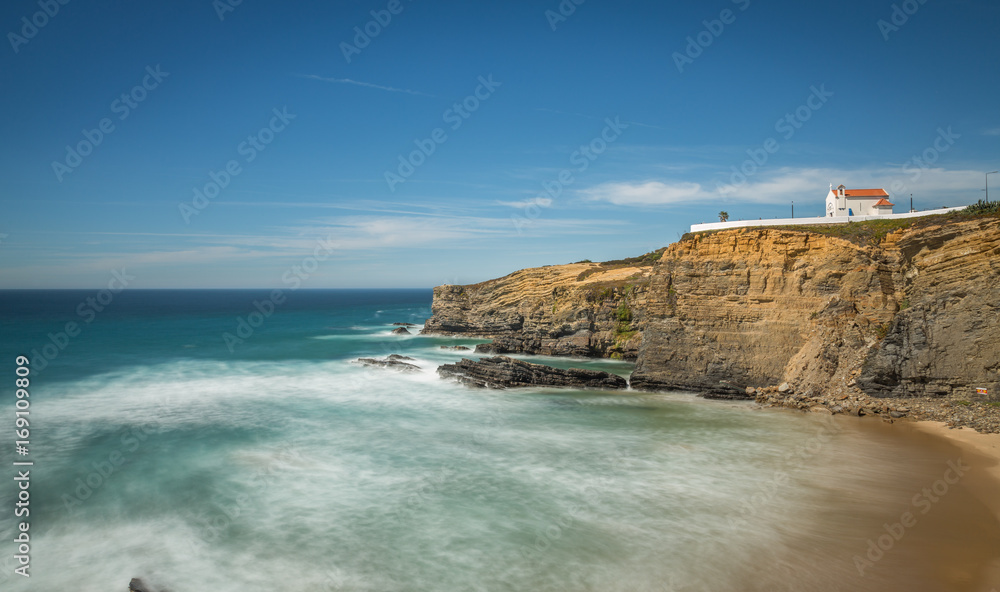 Coastline Rocky Landscape Exposure done in the South Coast of Portugal