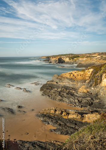 Coastline Rocky Landscape Exposure done in the South Coast of Portugal