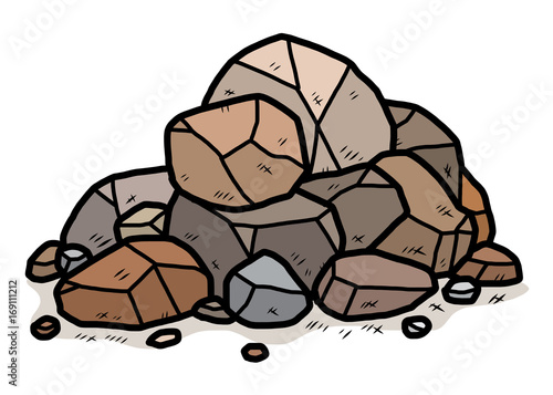 rock stack / cartoon vector and illustration, hand drawn style, isolated on white background.