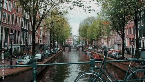 The bridges over the canals of Amsterdam photo