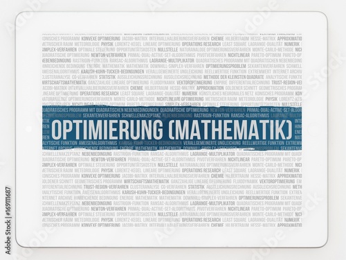 Принти на полотні Optimierung (Mathematik)