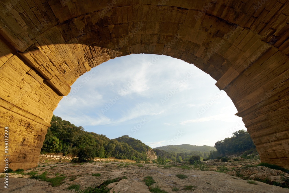 Roman aqueduct Pont Du Gard France
