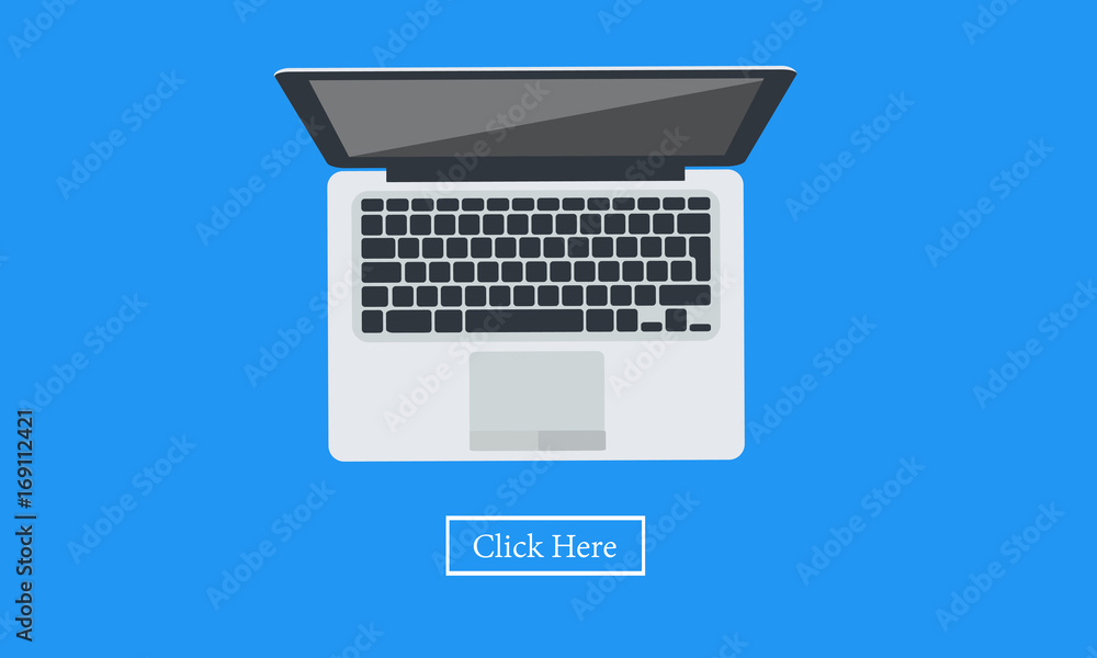 Laptop template flat design vector. Laptop template flat design vector.