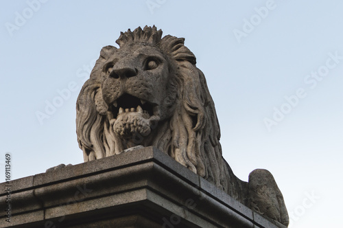 Hungary Budapest Lion Statue
