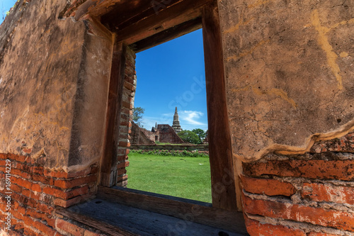 The ancient architecture of Wat Phutthaisawan. One of many temple ruins in the UNESCO World Heritage city of Ayutthaya, Thailand