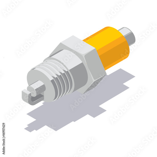 Isometric spark-plug icon