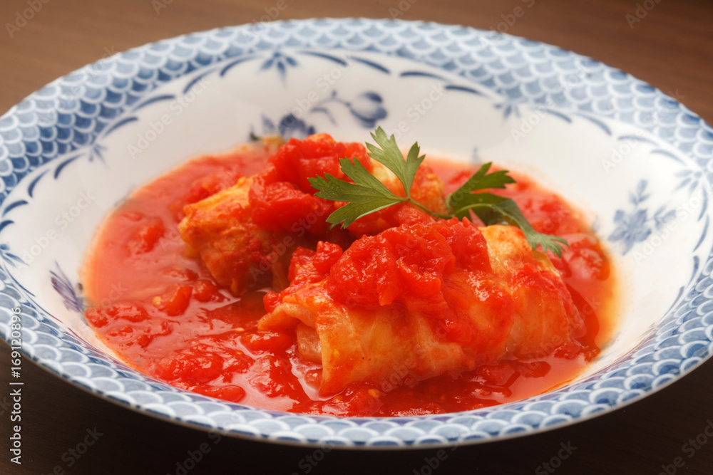 トマト煮込みのロールキャベツ トマト煮込みのロールキャベツ