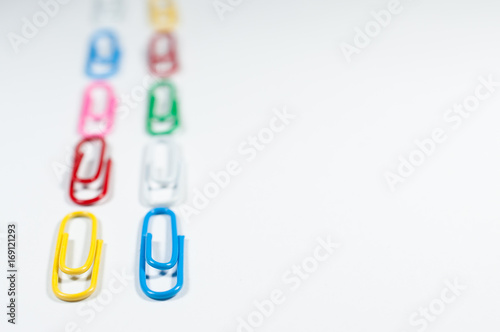 Paper clips in two rows