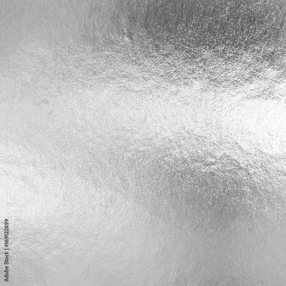 Poster Silver Foil Shiny Metallic Texture Background Wrapping Paper For 