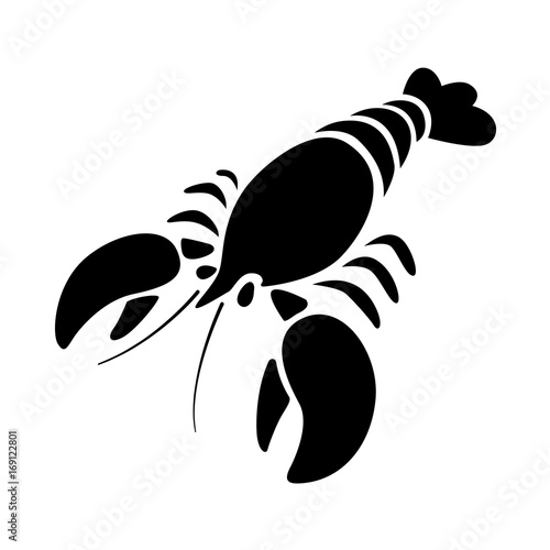 graphic lobster, vector