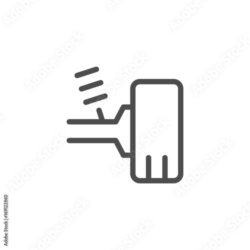 Car suspension line icon