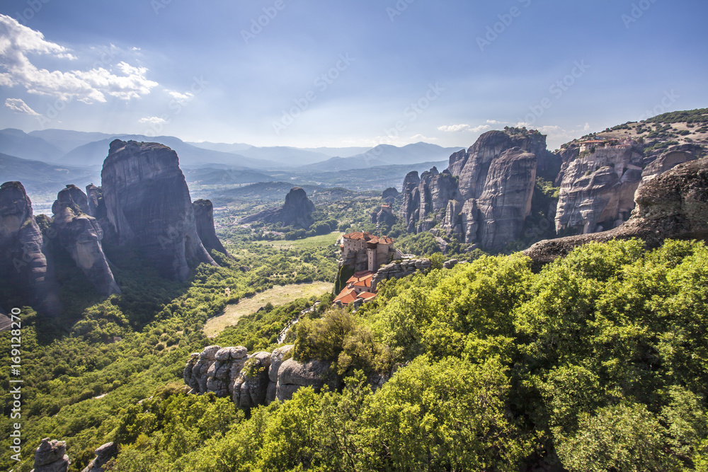 Obraz premium Greece Kalambaka Meteora Monasteries Landscape
