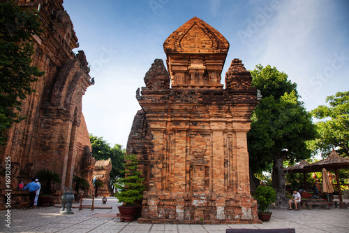 the towers of Po Nagar near Nha Trang in Vietnam. Towers were built by the Cham civilization photo